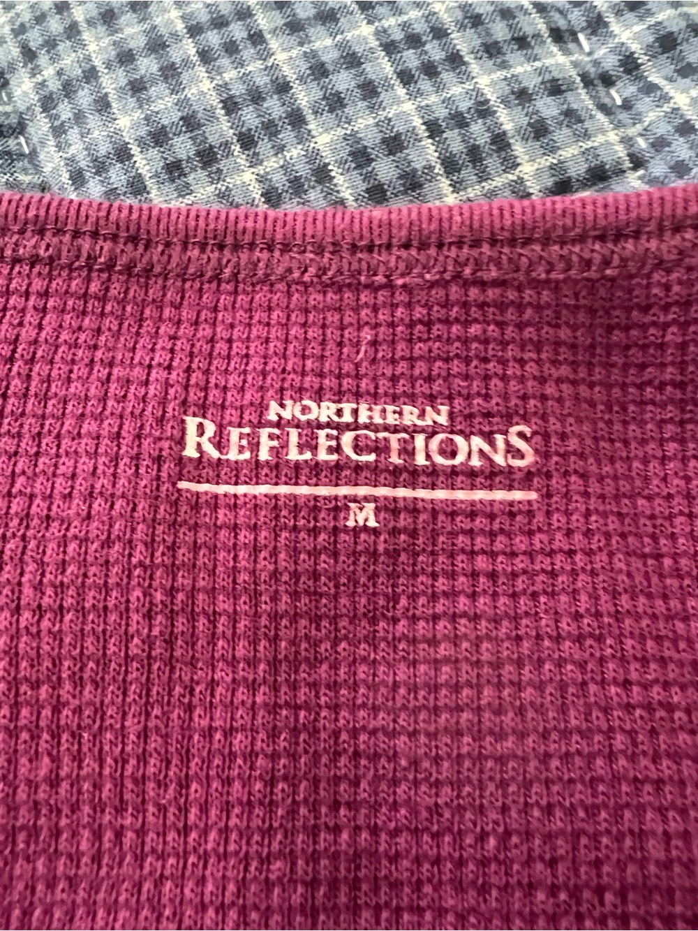 Women's Long Sleeve Crewneck Top - Plum - Picture 3 of 4